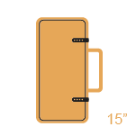 Estuches para viola 15"