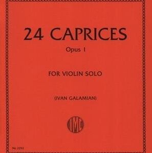 PAGANINI – 24 CAPRICES, Op. 1 – IMC (IVAN GALAMIAN)