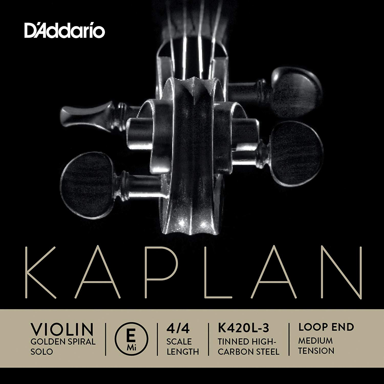 CUERDA VIOLÍN D'ADDARIO KAPLAN GOLDEN SPIRAL 1a MI BOLA. FUERTE