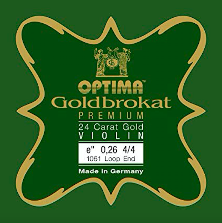 CUERDA VIOLÍN LENZNER/OPTIMA GOLDBROKAT PREMIUM 24K GOLD 1a MI BOLA 0,26