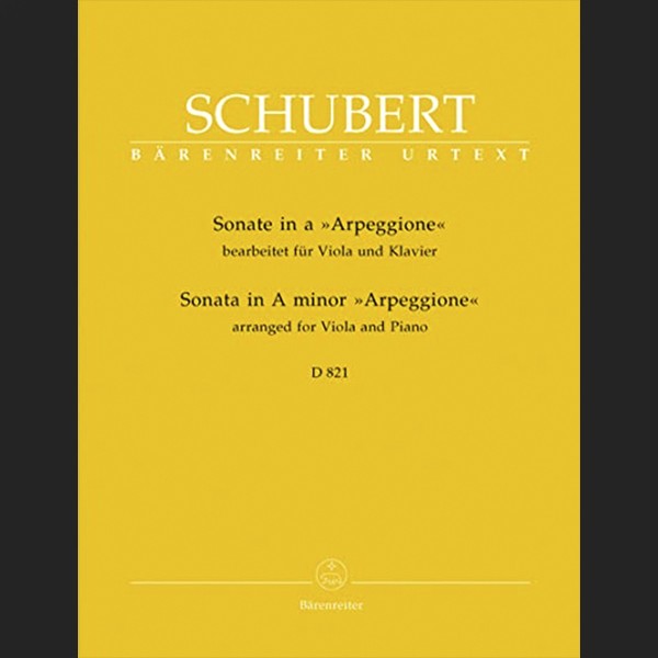 SCHUBERT F. - SONATA LA m ARPEGGIONE URTEXT - ED. BARENREITER