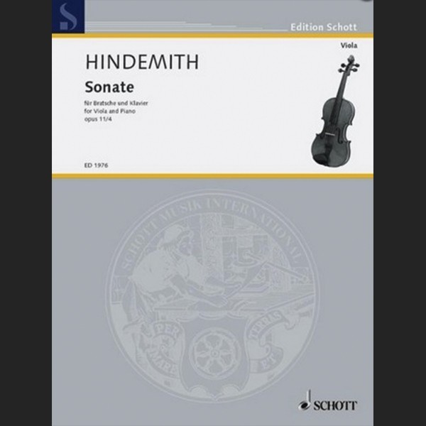 HINDEMITH P. - SONATA OP. 11 NO. 4 - ED. SCHOTT