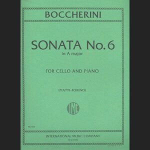 BOCCHERINI L. – SONATA Nº6 LA M – ED. INTERNATIONAL