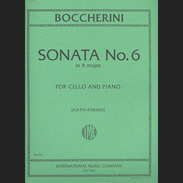 BOCCHERINI L. - SONATA Nº6 LA M - ED. INTERNATIONAL