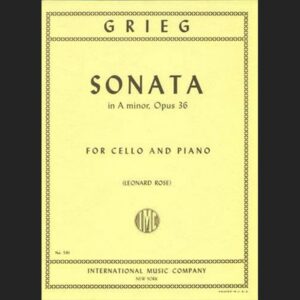 GRIEG E. – SONATA LA m OP. 36 – ED. INTERNATIONAL