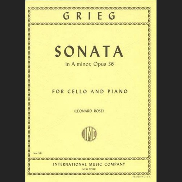 GRIEG E. - SONATA LA m OP. 36 - ED. INTERNATIONAL