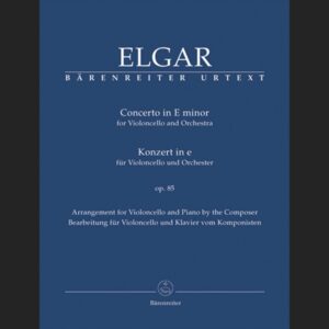 ELGAR E. – CONCIERTO MI m OP.85 URTEXT – ED. BARENREITER