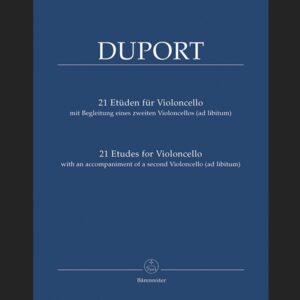 DUPORT J.L. – 21 ESTUDIOS CON ACOMPAÑAMIENTO 2º CELLO – ED. BARENREITER