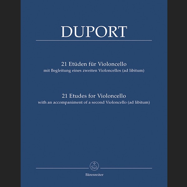 DUPORT J.L. - 21 ESTUDIOS CON ACOMPAÑAMIENTO 2º CELLO - ED. BARENREITER
