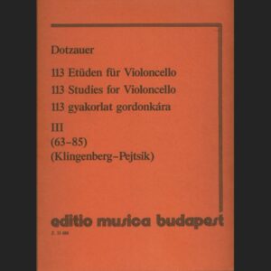 DOTZAUER J.J.F. – 113 ESTUDIOS V.3 (63-85) – ED. BUDAPEST