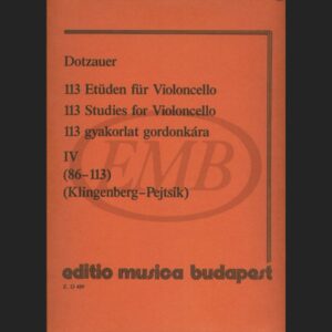 DOTZAUER J.J.F. – 113 ESTUDIOS V.4 (86-113) – ED. BUDAPEST