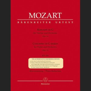 MOZART W.A. – CONCIERTO Nº3 SOL M URTEXT KV.216 – ED. BARENREITER