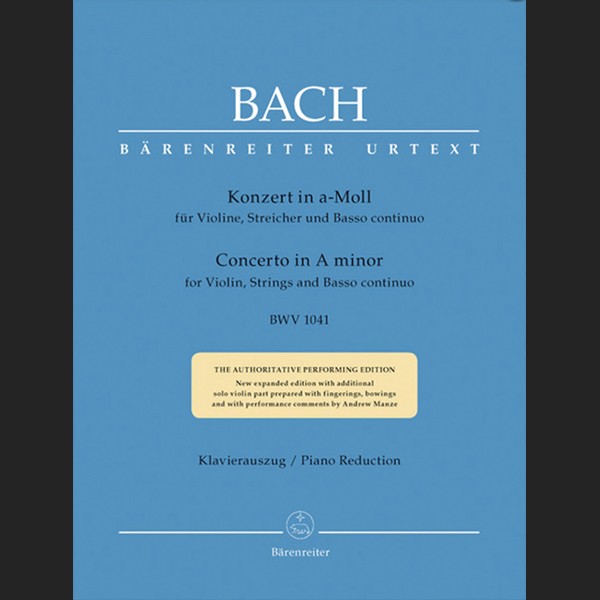 BACH J.S. - CONCIERTO Nº1 LA m URTEXT - ED. BARENREITER