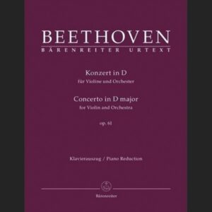 BEETHOVEN L.V. – CONCIERTO RE M URTEXT OP.61 – ED. BARENREITER