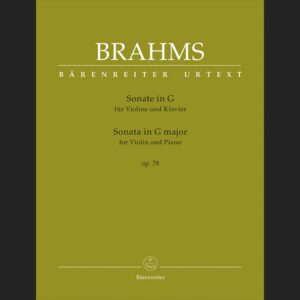 BRAHMS J. – SONATA SOL M OP.78 – ED. BARENREITER