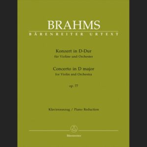 BRAHMS J. – CONCIERTO RE M OP.77 URTEXT – ED. BARENREITER
