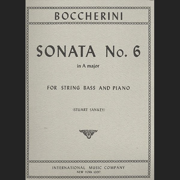 BOCCHERINI L. - SONATA nº6 LA M - ED. INTERNATIONAL