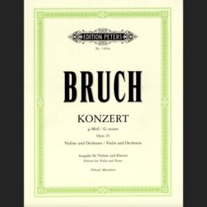 BRUCH M. – CONCIERTO SOL m OP.26 – ED. PETERS