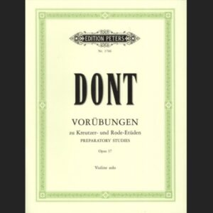 DONT J. – 24 ESTUDIOS PREPARATORIOS KREUTZER & RODE OP.37 – ED. PETERS