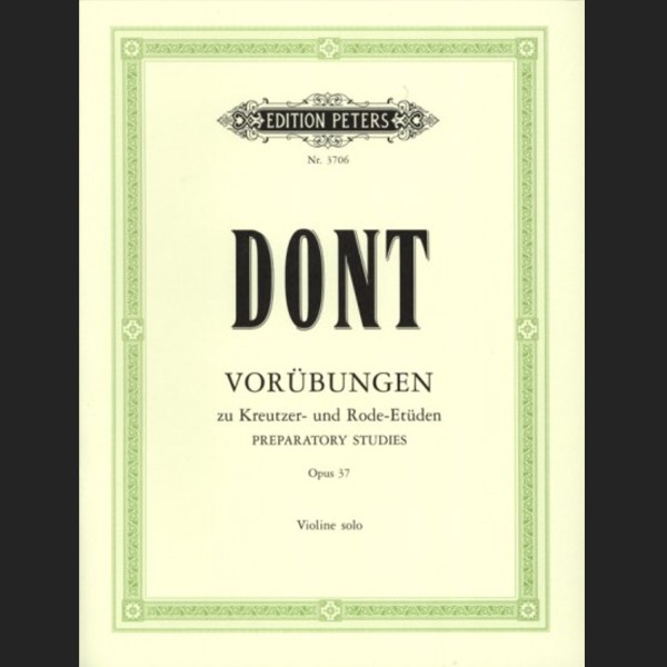 DONT J. - 24 ESTUDIOS PREPARATORIOS KREUTZER & RODE OP.37 - ED. PETERS