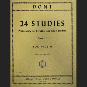 DONT J. – 24 ESTUDIOS PREPARATORIOS KREUTZER & RODE OP.37 – ED. INTERNATIONAL