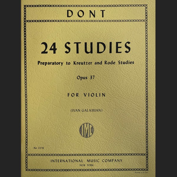 DONT J. - 24 ESTUDIOS PREPARATORIOS KREUTZER & RODE OP.37 - ED. INTERNATIONAL