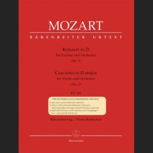 MOZART W.A. – CONCIERTO Nº2 RE M URTEXT KV.211 – ED. BARENREITER