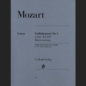 MOZART W.A. – CONCIERTO Nº5 LA M URTEXT KV.219 – ED. HENLE VERLAG