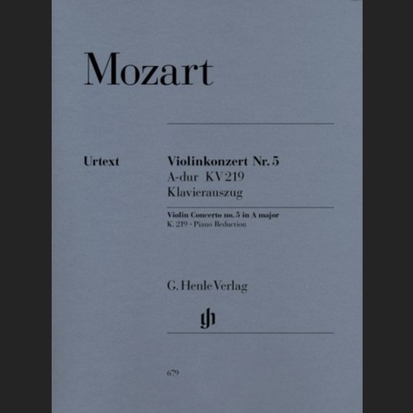 MOZART W.A. - CONCIERTO Nº5 LA M URTEXT KV.219 - ED. HENLE VERLAG