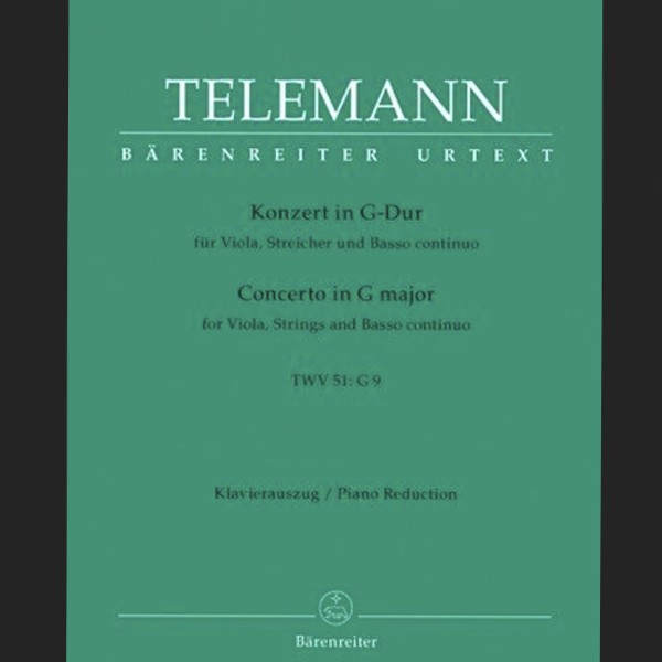 TELEMANN G. P. - CONCIERTO SOL MAYOR - ED. BARENREITER