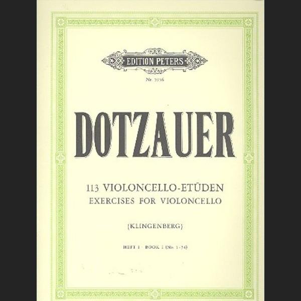DOTZAUER J.J.F. - 113 ESTUDIOS V.1 (1-34) - ED. PETERS