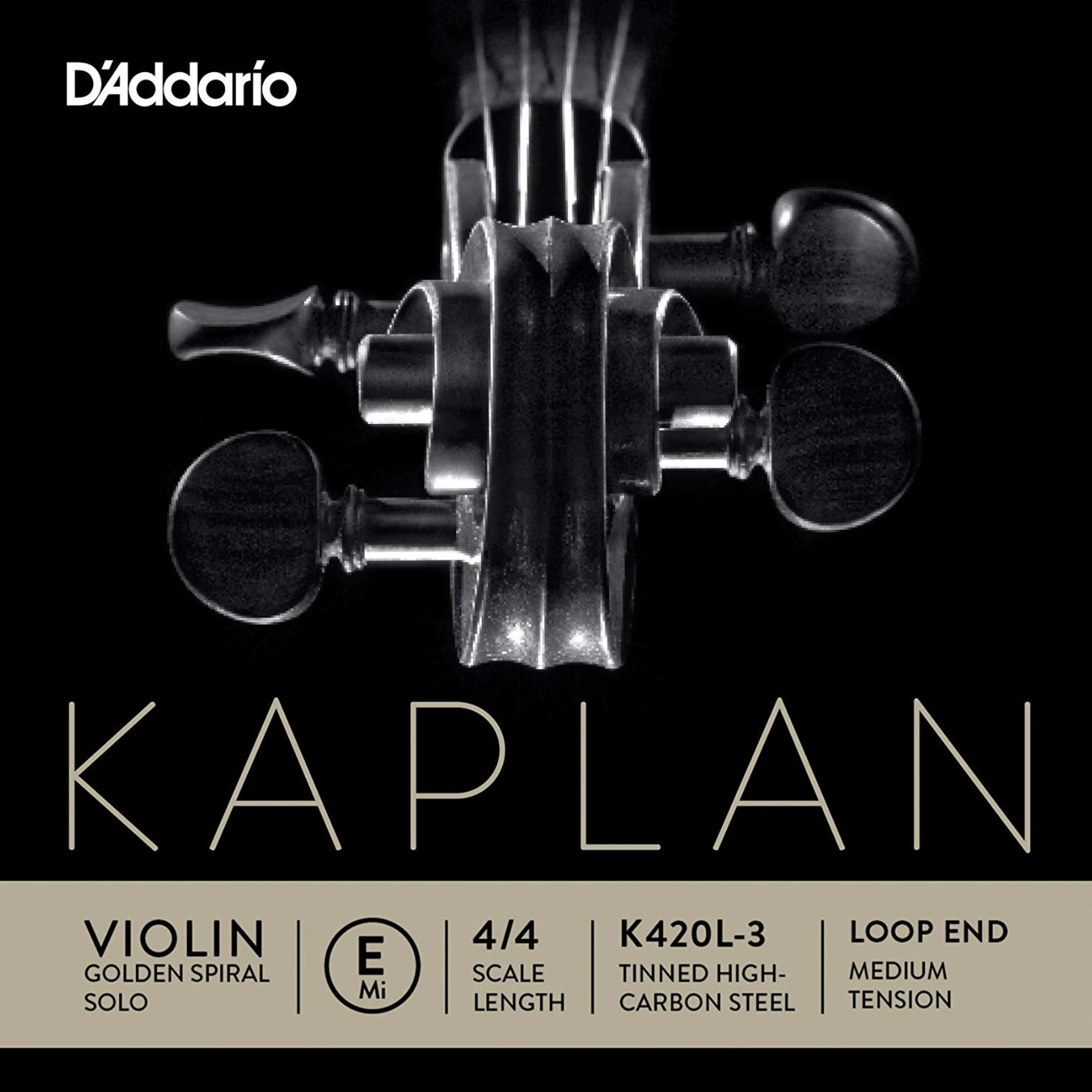 CUERDA VIOLÍN D'ADDARIO KAPLAN GOLDEN SPIRAL 1a MI GOLD BOLA